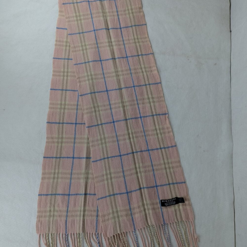 Burberry Designer Cashmere Check Scarf Pink | Unisex | Winter Essential